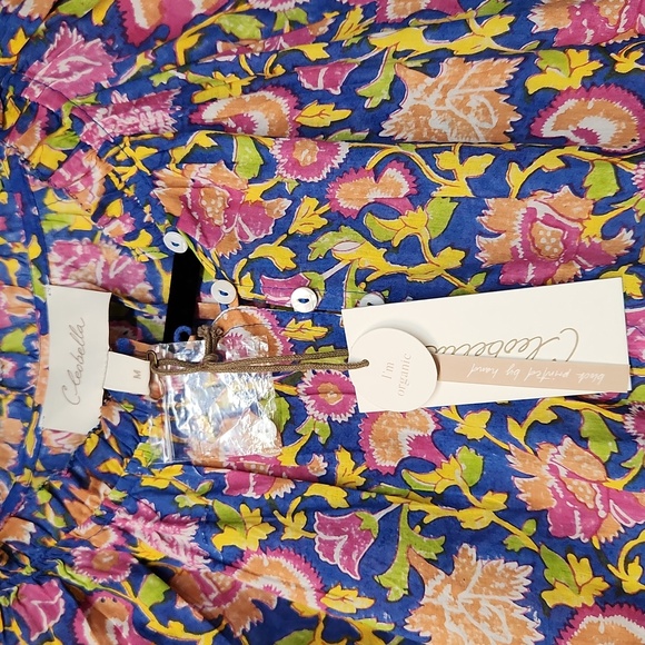 NWT Cleobella Hilo Kaftan Dress /Tahiti Block Print / Size Medium - Picture 7 of 12